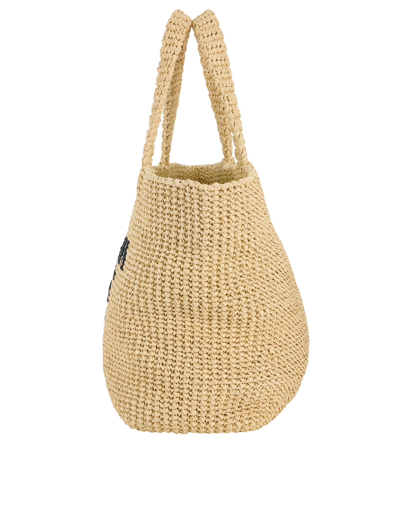 Logo Raffia Tote, &pound;850, Handbags, Beige, Wicker, Bottom view